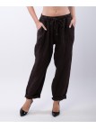 Pantaloni Dritti Lino con Elastico Plus