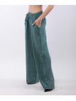 Pantalone Lino a Palazzo con Nastro