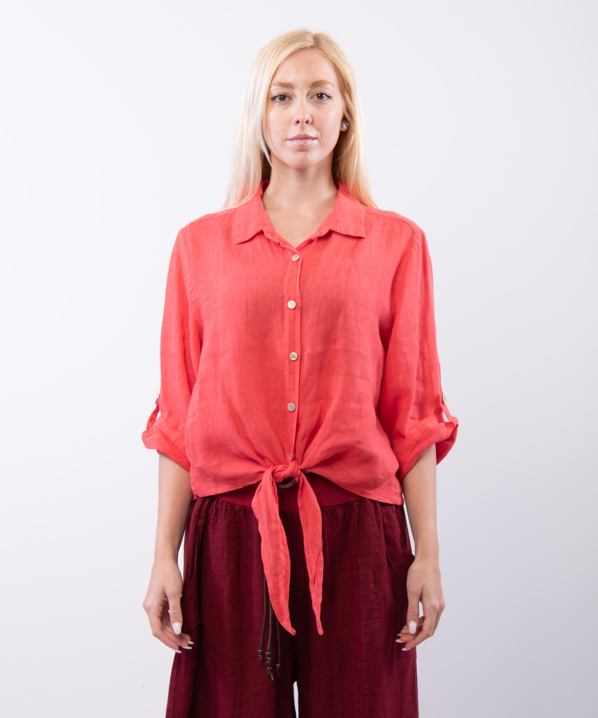 Camicia Lino Classica con Nodo