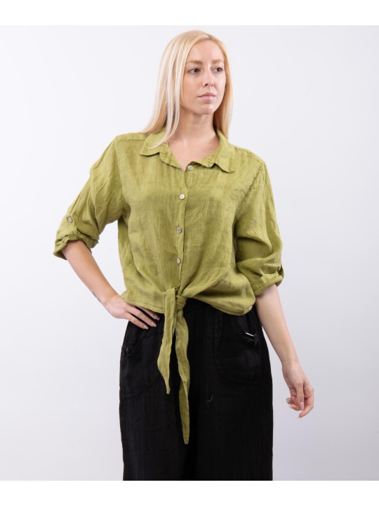 Camicia Lino Classica con Nodo
