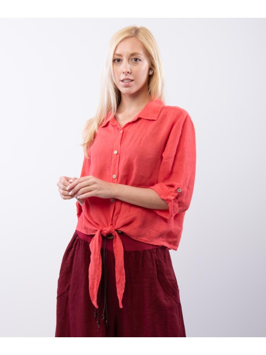 Camicia Lino Classica con Nodo