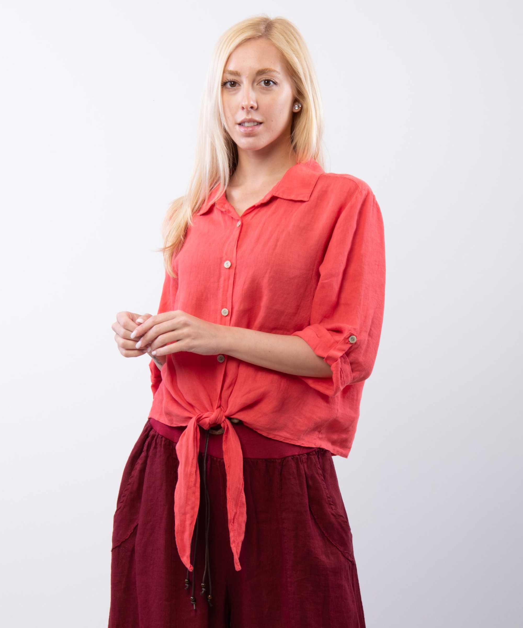 Camicia Lino Classica con Nodo