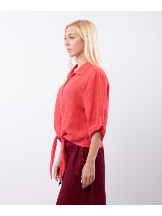 Camicia Lino Classica con Nodo