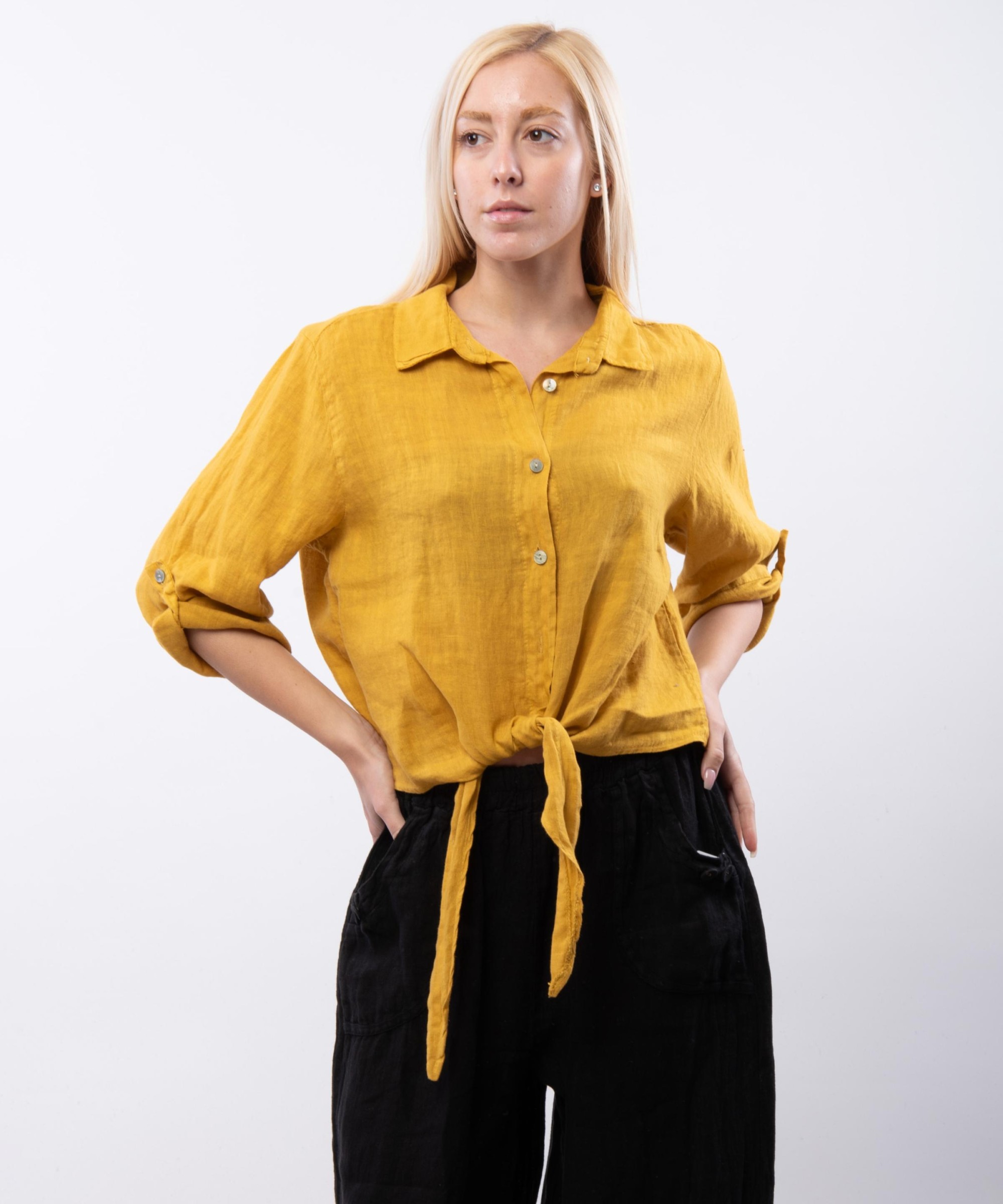 Camicia Lino Classica con Nodo