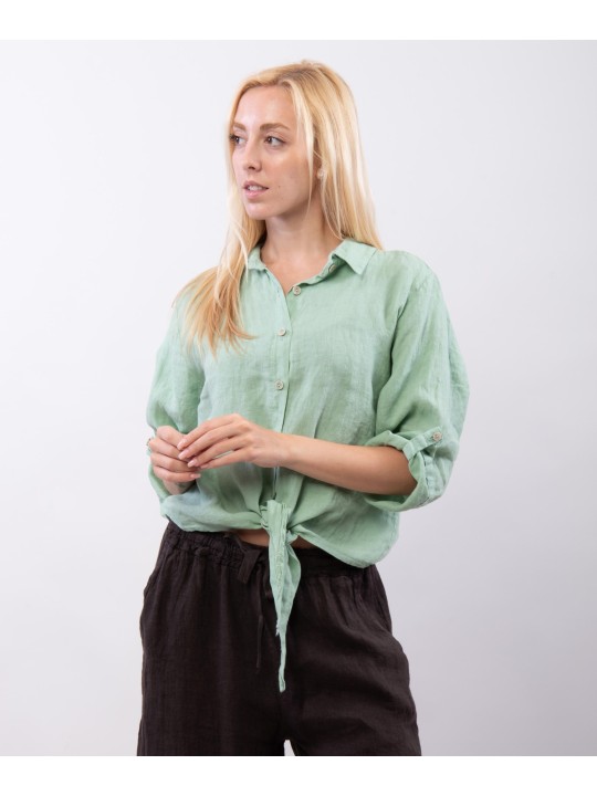 Camicia Lino Classica con Nodo