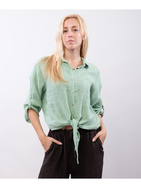 Camicia Lino Classica con Nodo