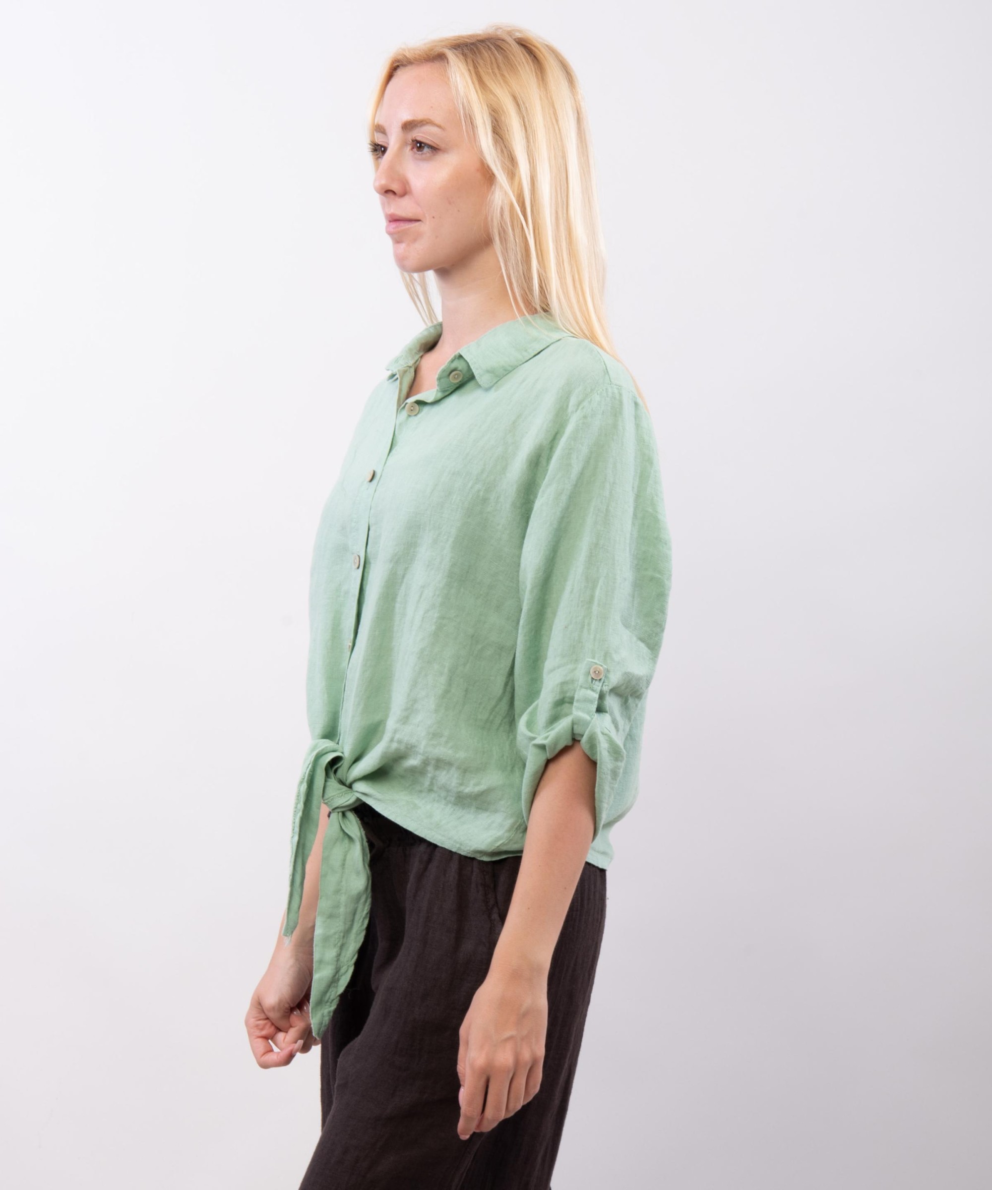 Camicia Lino Classica con Nodo