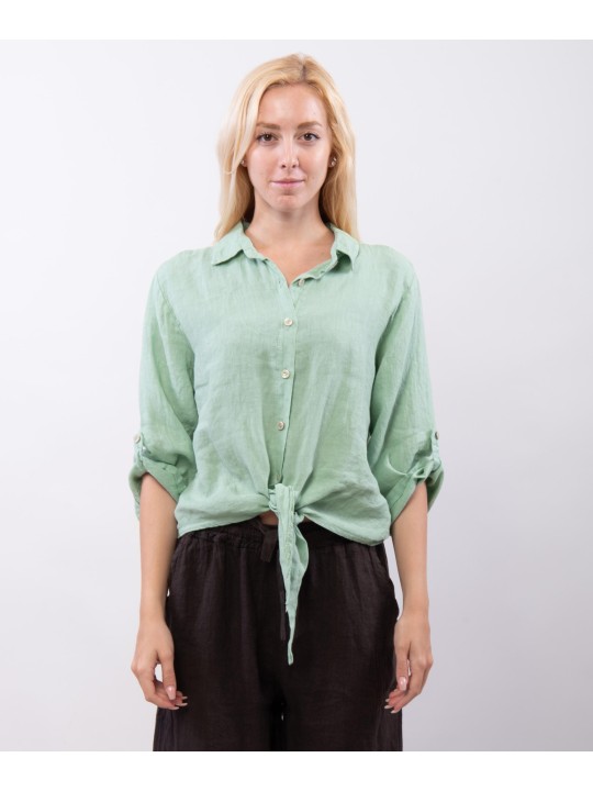 Camicia Lino Classica con Nodo