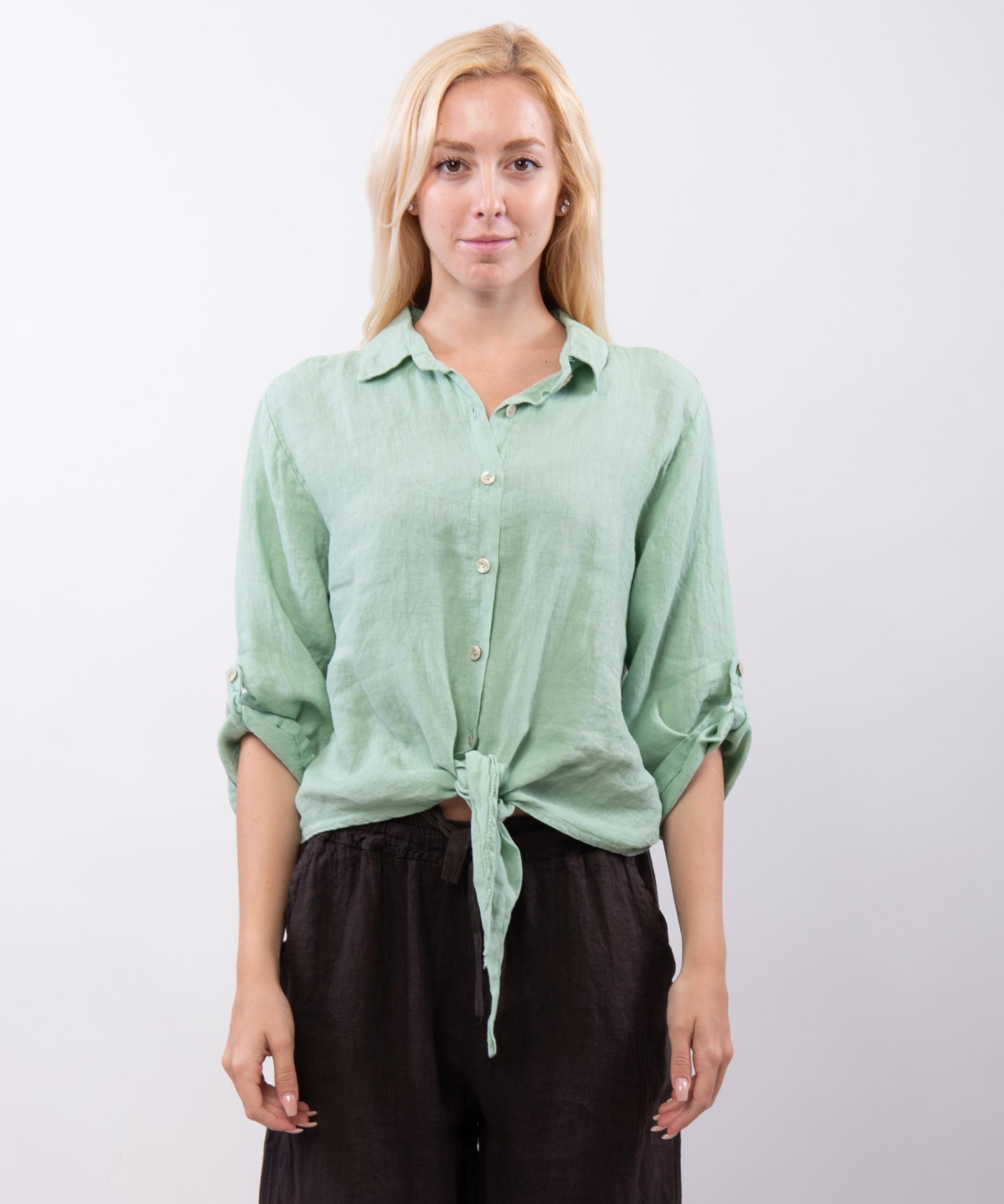 Camicia Lino Classica con Nodo
