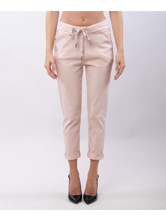 Pantaloni elasticizzati a righe
