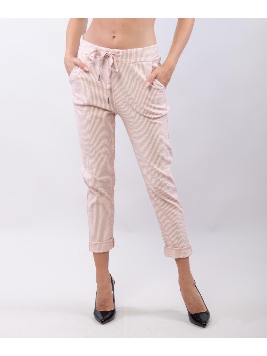 Pantaloni elasticizzati a righe