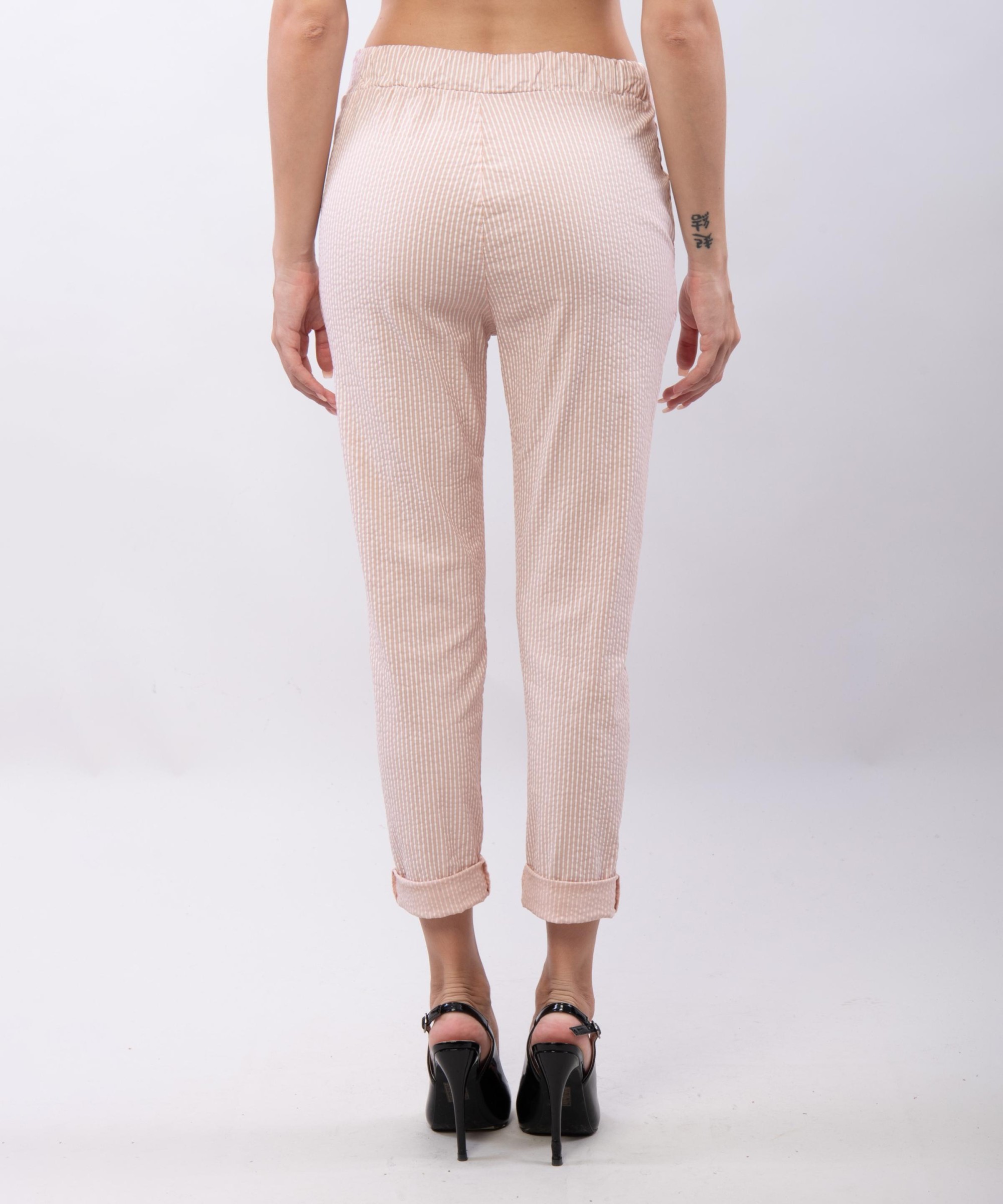 Pantaloni elasticizzati a righe