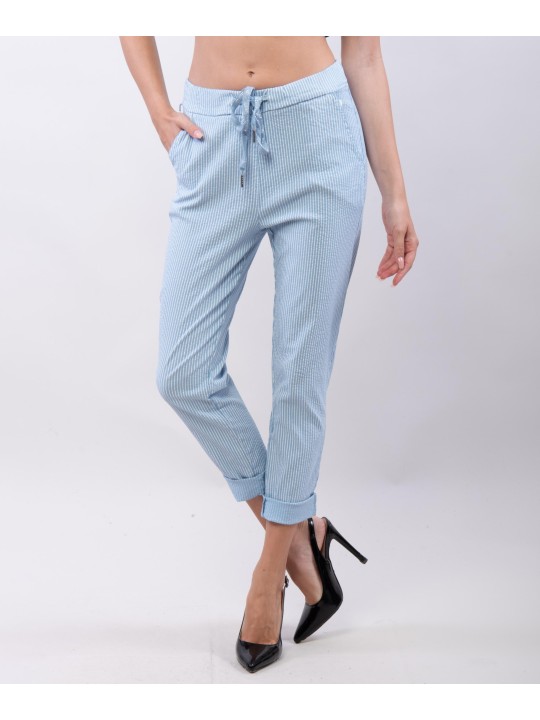 Pantaloni elasticizzati a righe