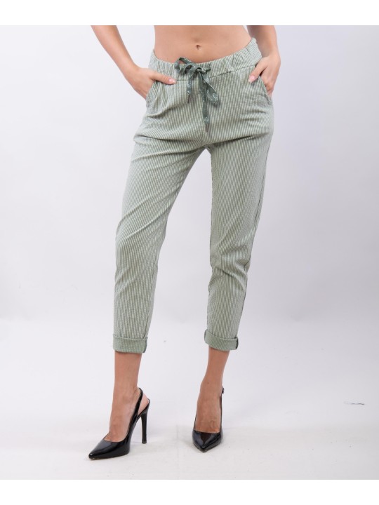 Pantaloni elasticizzati a righe