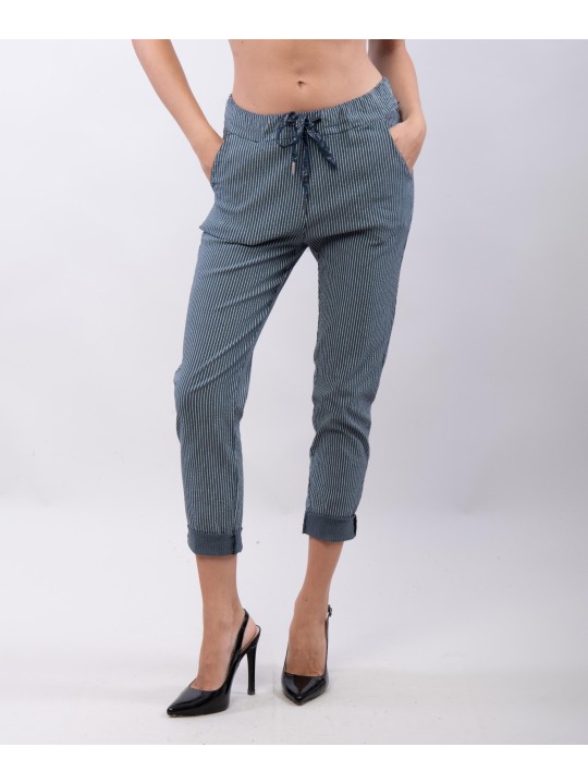 Pantaloni elasticizzati a righe