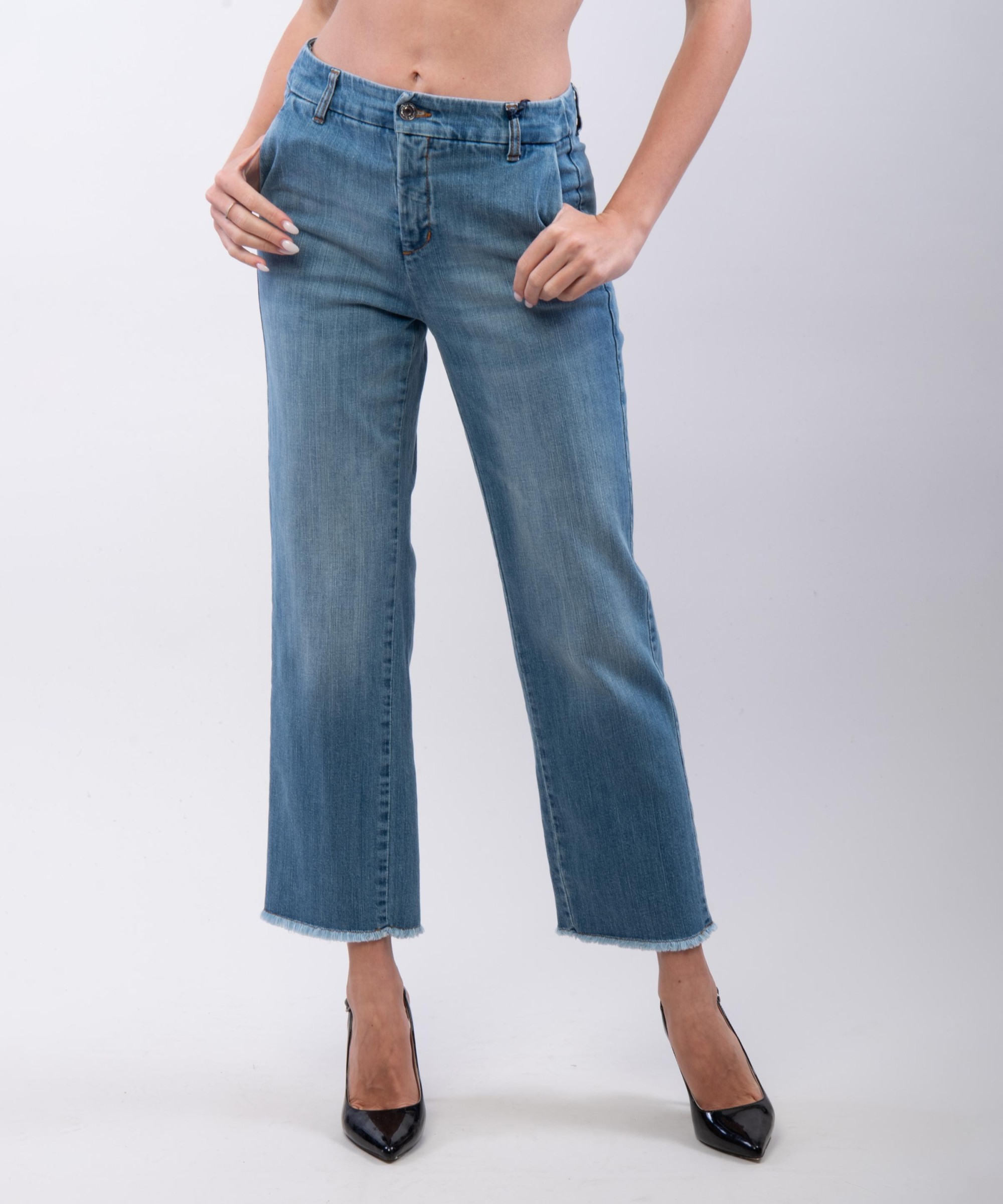 jeans con frange