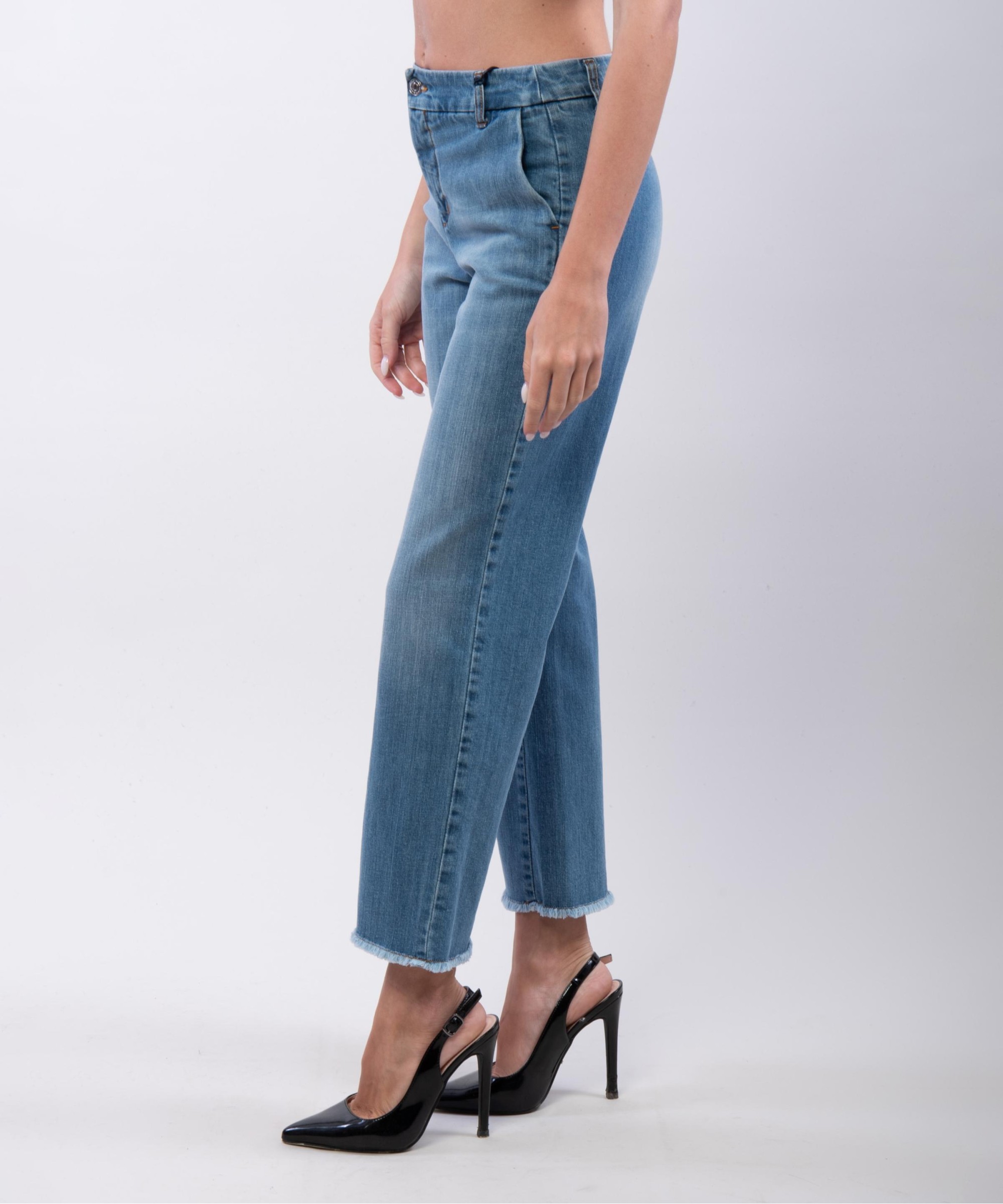 jeans con frange