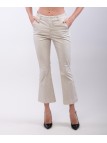 pantaloni zampa in cotone