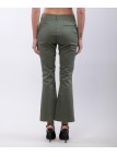 pantaloni zampa in cotone
