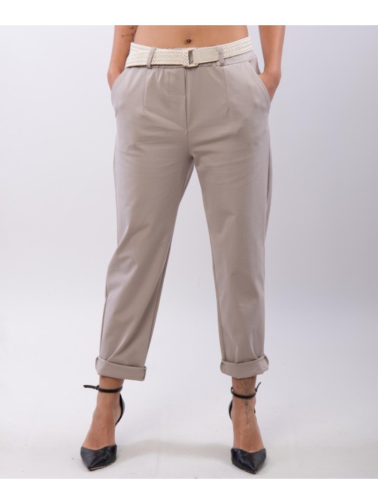 Pantaloni con elastico e cintura