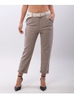 Pantaloni Diritti a costine con cintura