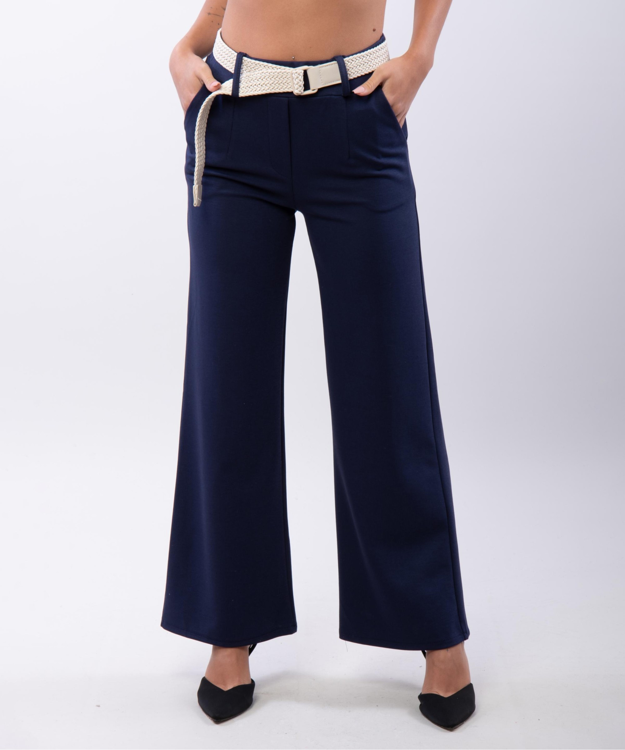 Pantaloni palazzo a costine