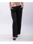 Pantaloni Palazzo a Righe con Cintura