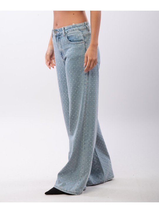 Jeans Diritti con Strass