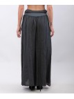 pantalone a palazzo in lino con cintura