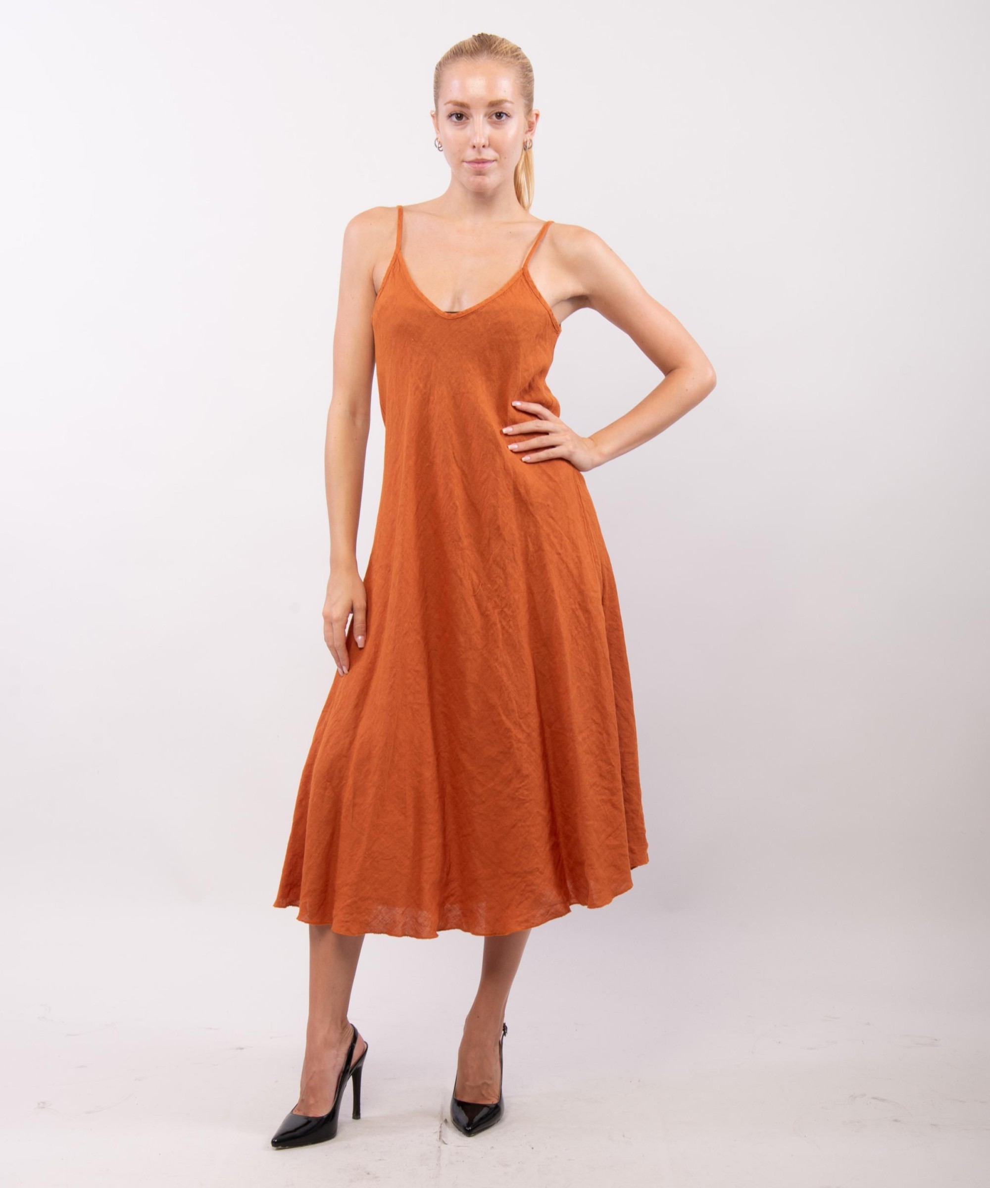 Abito Maxi a Bretelle Scollo V