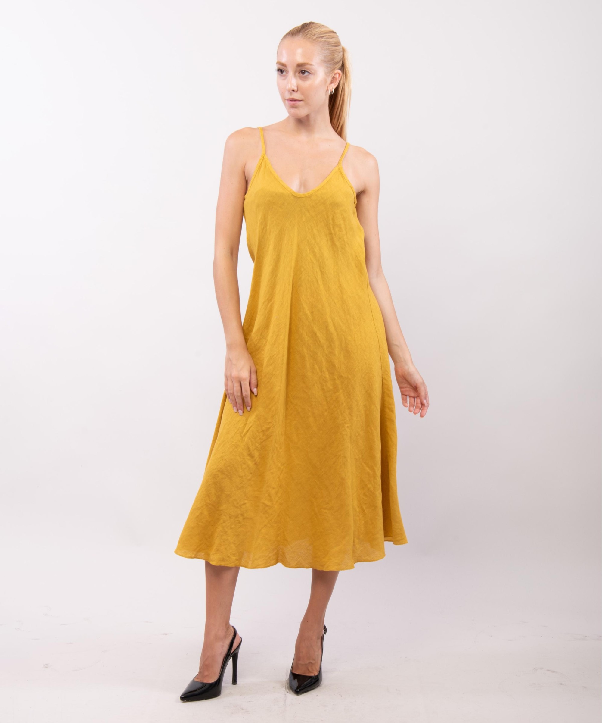 Abito Maxi a Bretelle Scollo V