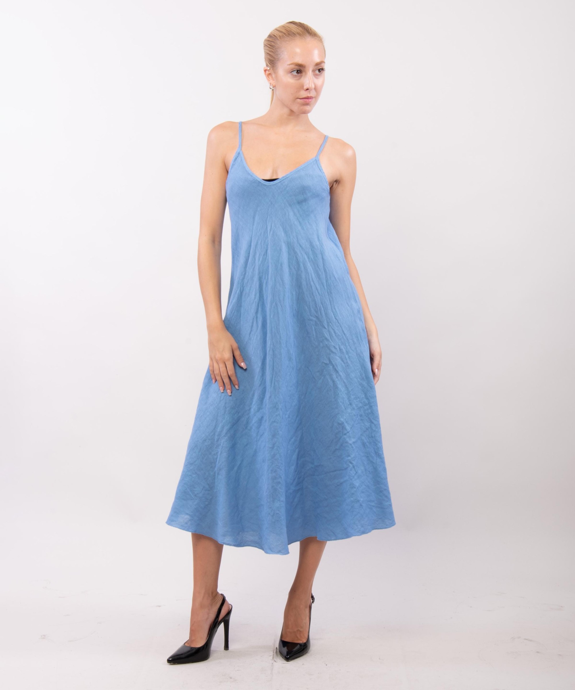 Abito Maxi a Bretelle Scollo V