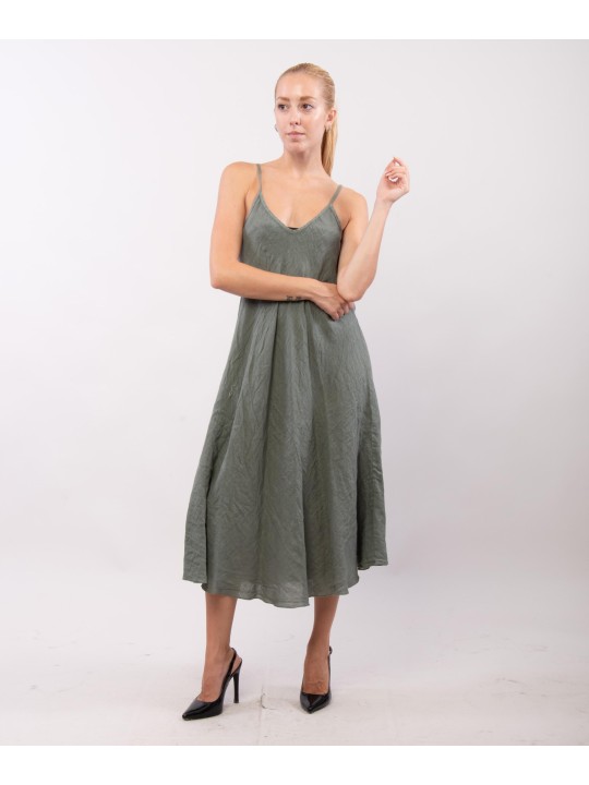 Abito Maxi a Bretelle Scollo V