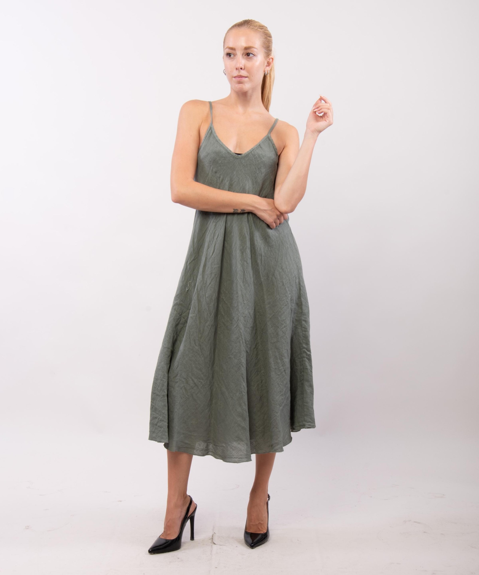Abito Maxi a Bretelle Scollo V
