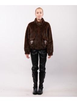 Giacca Bomber im Pelliccia