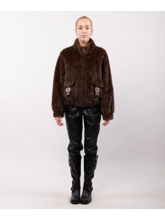 Giacca Bomber im Pelliccia