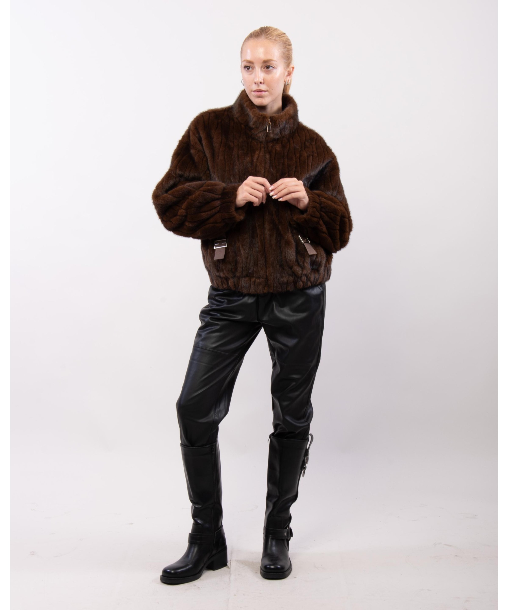 Giacca Bomber im Pelliccia