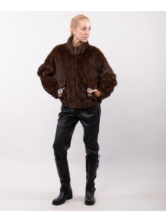 Giacca Bomber im Pelliccia