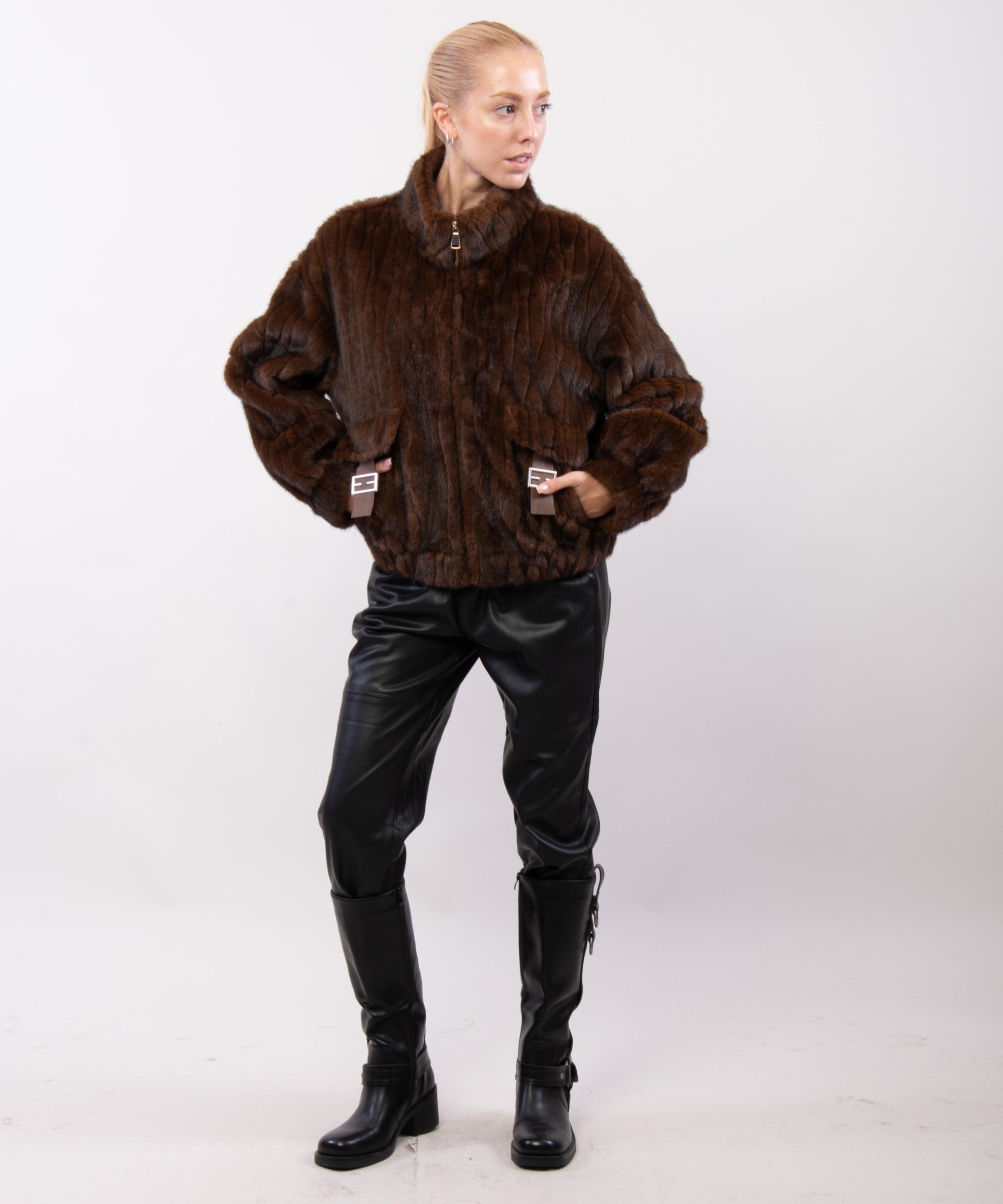 Giacca Bomber im Pelliccia