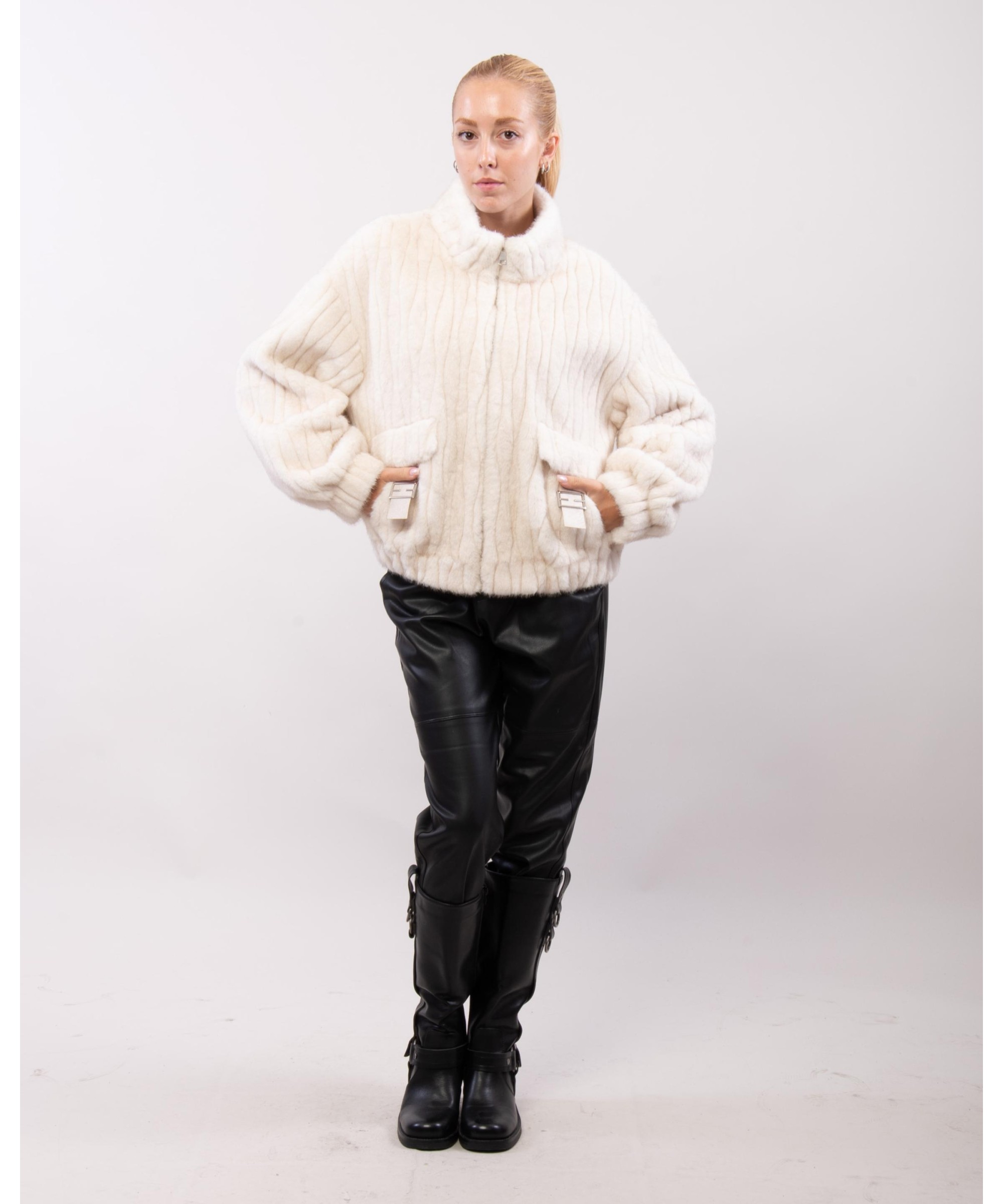 Giacca Bomber im Pelliccia