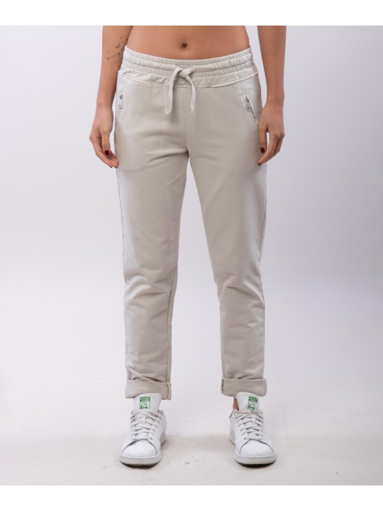 Jogger con elastico e tasche zip laterali