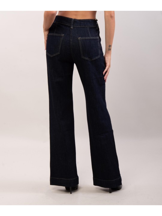 Jeans dritto con cucitura verticale