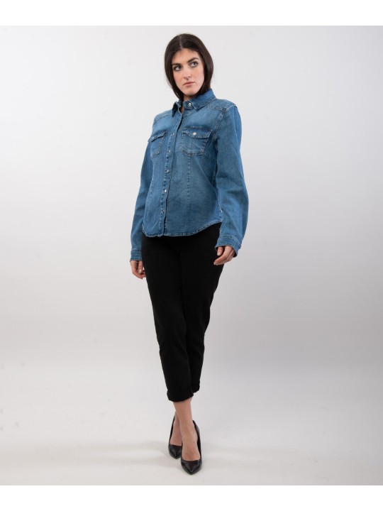 Camicia di jeans scura