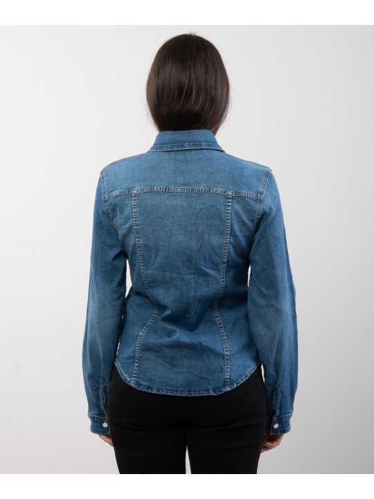 Camicia di jeans scura