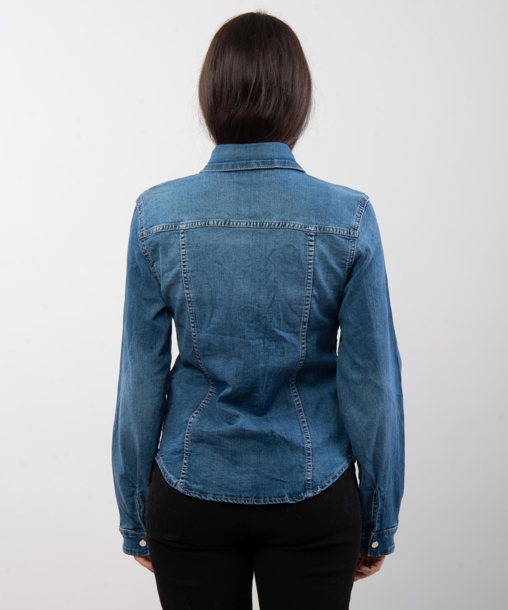 Camicia di jeans scura
