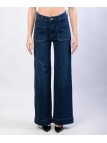 Jeans a palazzo con tasche frontali