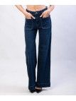 Jeans a palazzo con tasche frontali