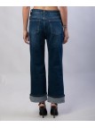 Pantaloni Jeans Dritti con Patchwork