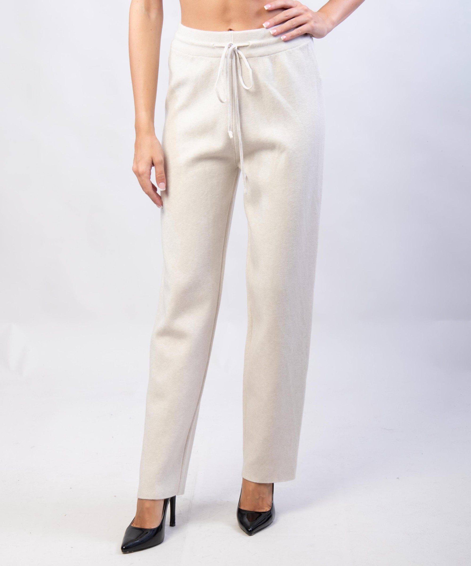 Pantaloni a palazzo in maglia