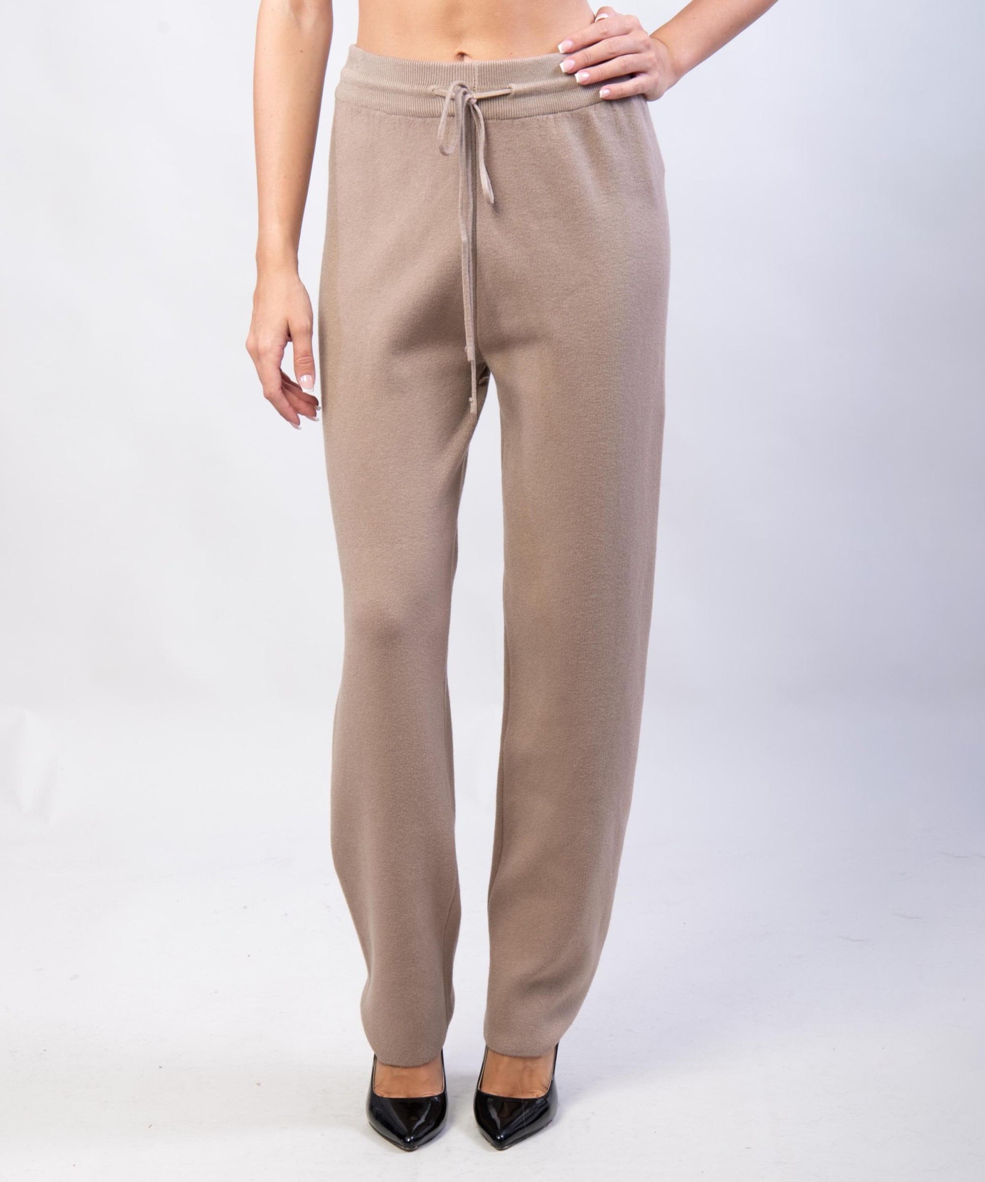 Pantaloni a palazzo in maglia